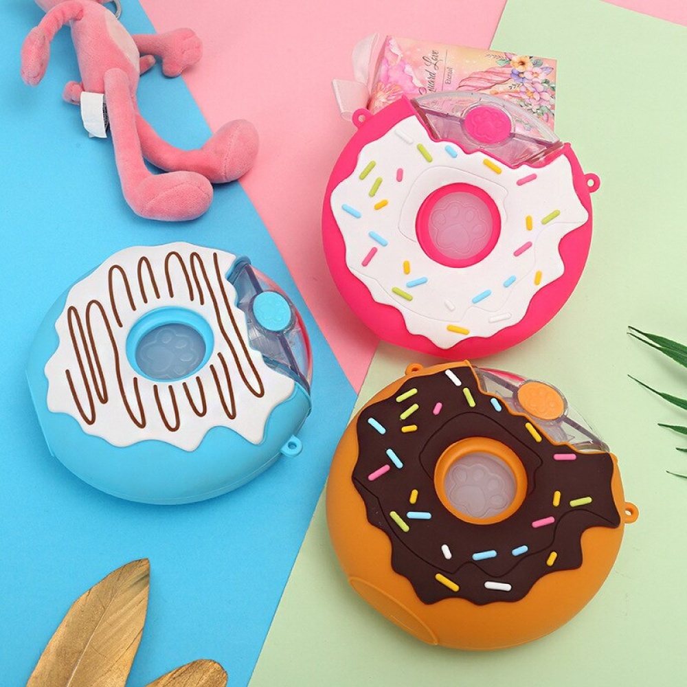 350 ml färgad donutflaska för barn med rosa, grön och blå bakgrund