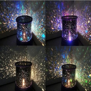 LED-nattlampa med färgad stjärnhimmelprojektion