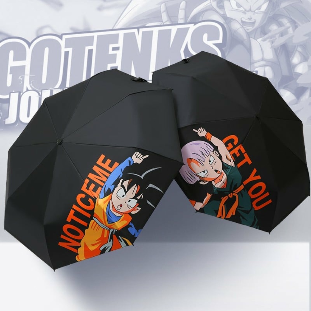 San Goku-paraply i svart för barn