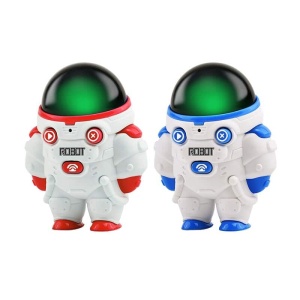 Astronaut walkie-talkie för barn i rött och blått med grönt ljus