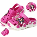 Rosa och vita gummiskor för barn med Mickey Mouse-design