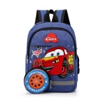 Cars ryggsäck i denimimitation med bilmotiv i rött