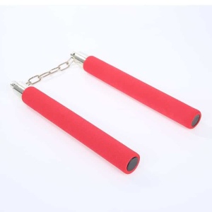 Röd kampsport nunchaku