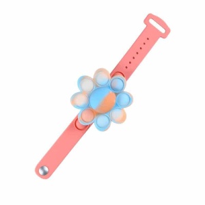 pop it" antistress-armband med snurrfunktion i rosa och blått