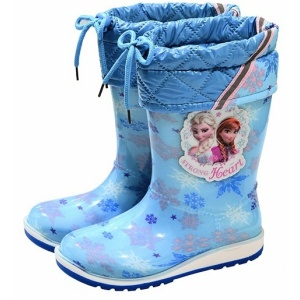 Vattentäta regnstövlar för barn i snow queen blue