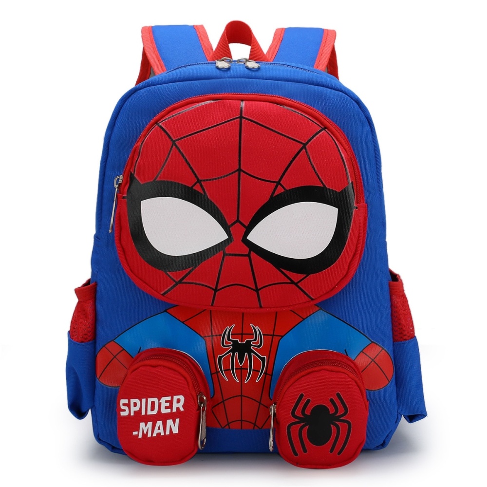 Spiderman-ryggsäck för små pojkar, blå och röd