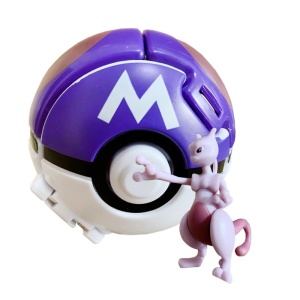 Pokémon Pokeboll-figurer för barn mew med pokeboll i lila