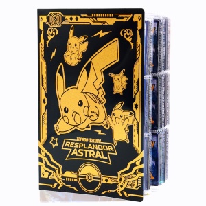 Stort svartgult Pokémon-album med pikachu-motiv