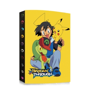 Söt gul Pokémon-albumhållare med pikachu och ask