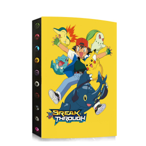 Albumhållare för Pokémon-samlingar för barn med anime-figurer på gul bakgrund