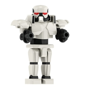 Star Wars actionfigur byggsats, vit med röda ögon