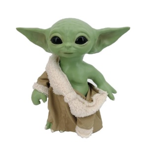 Grön Star Wars Master Yoda actionfigur med brun rock