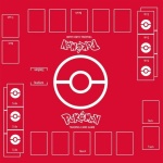 Pokémon röd kortspelsmatta