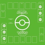 Ljusgrön Pokemon-kortspelsmatta
