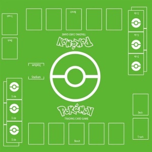 Ljusgrön Pokemon-kortspelsmatta