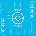Skyblå Pokemon kortspelsmatta