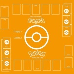 Pokemon orange kortspelsmatta