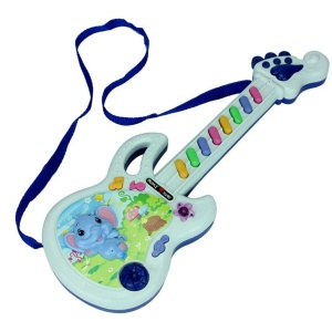 Pedagogisk elgitarr för barn med färgade tossor