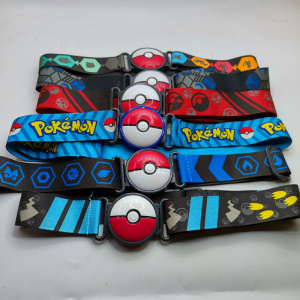 Flera Pokémon Ball stretchbälten för barn i olika färger
